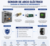 Dispositivo de Detección de Arco Eléctrico Fotoeléctrico, Área Activa de 20 m, Ángulo de Visión de 180°, Salida de 0~5 V, 0~10 V, 12 V CC, 5 V CC
