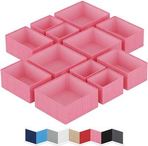 Juego <span class=keywords><strong>de</strong></span> 12 cajones plegables para organizador <span class=keywords><strong>de</strong></span> armario, ropa interior, sujetador, cestas <span class=keywords><strong>de</strong></span> almacenamiento, cajón divisor para tocador, organizador <span class=keywords><strong>de</strong></span> ropa, comida - Product Image 1