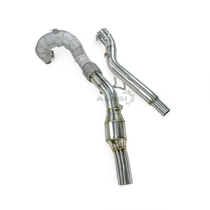 Tubería de Escape <span class=keywords><strong>FENGCAI</strong></span> sin Luz de Advertencia de Motor para Audi Q3 2.0T 2019-2024, Convertidor con Protector Térmico de Acero Inoxidable de 1.5mm - Product Image 3