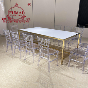 ชุดเก้าอี้อะคริลิคทันสมัย FUMAI FURNITURE พร้อมโต๊ะโครงสีทอง สำหรับงานแต่งงาน งานอีเว้นท์ และเฟอร์นิเจอร์โรงแรม - Product Image 6