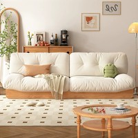 Canapé japonais en bois massif pour salon, style nordique, en teck et tissu, haute qualité, simple, pour usage extérieur et appartement, fabrication usine