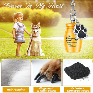 Tas penyimpanan liontin hewan peliharaan tahan air baja tahan karat kremasi anjing gantungan kunci hewan peliharaan terlaris - Product Image 4