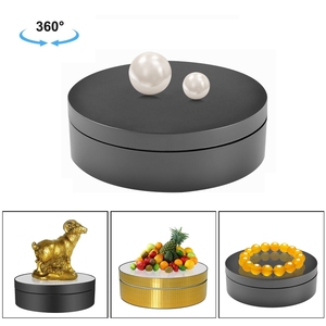 Plateau tournant rotatif à 360 degrés de 12 cm en ABS, recharge USB, capacité de charge de 6,6 lb, finition mate, accessoires de tournage vidéo, support d'affichage électrique - Product Image 1