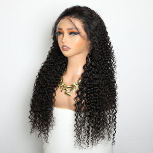 Peluca rizada brasileña Frontal de encaje 13x6 HD, peluca <span class=keywords><strong>con</strong></span> malla frontal de cabello humano de onda profunda 13x4 prearrancada de 30-40 pulgadas para mujer - Product Image 3