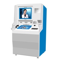 Fabricante de quioscos Tipo de vestíbulo Dispensador de tarjetas bancarias de autoservicio de doble pantalla Quiosco Cajero virtual