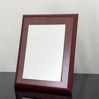 Plaque personnalisée en aluminium or/argent avec support en bois rouge pour certificat et récompenses – Trophée en bois rouge vierge MH-T372