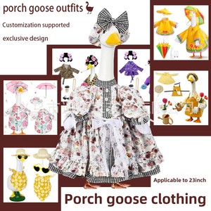 Nuevo Disfraz <span class=keywords><strong>de</strong></span> Ganso para Mascotas, Estilo Pastoral con Patrón Floral, Impermeable Personalizable para Jardineros - Product Image 5