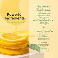 Patchs pour les yeux à la vitamine C, marque privée, éclaircissants et hydratants, masques pour le contour des yeux à l'acide tranexamique, à la caféine et à l'acide hyaluronique
