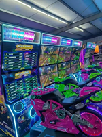 Machine d'arcade de course automobile simulateur Crazy Speed Summit à monnayeur pour 2 joueurs, interface anglaise, écran de jeu 42 pouces
