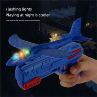 Jouets lanceurs d'avions : Avion en mousse LED avec modes de vol pour garçons, jouets volants d'extérieur, cadeaux d'anniversaire pour garçons et filles, avions