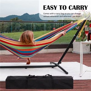 9ft tùy chỉnh in di động ngoài trời cầu vồng vườn du lịch cắm trại polyester bông vải Võng với đứng - Product Image 6