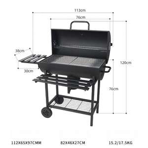 Barbecue au charbon de bois pliable en acier inoxydable - Grand barbecue portable de <span class=keywords><strong>camping</strong></span> de style américain pour la maison - Product Image 1