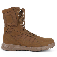 Bottes Tactiques pour Hommes Anti-Sable Anti-Humidité Résistantes aux Chocs, Confortables, Durables, Foncé, à Lacets, Imperméables, Anti-Dérapantes