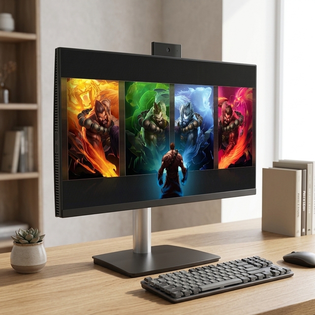 27" Monoblock AIO Pc Desktop Computer All in One Quad Core I3 I5 I7 I9 512GB SSD 16GB DDR4 Home Office Gaming Keyboard Mouse Set