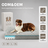 Orthopädisches Hundebett Memory-Schaum Samt-Wolle Groß Abnehmbarer Waschbarer Bezug Umweltfreundliches Haustierbett für Große Hunde Gelenkunterstützung