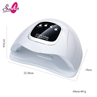 Lampe à ongles UV LED haute puissance SUN X15 MAX 280W, séchage rapide automatique, sécheuse à ongles professionnelle avec logo pour salon et usage domestique