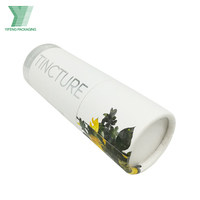 Tube d'emballage cosmétique cylindrique en carton personnalisé haut de gamme avec logo doré pour vernis à ongles et huiles, écologique et biodégradable