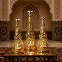 Brûleur d'encens en métal en forme d'arbre de luxe Mermei pour la décoration de l'Aïd, décoration d'événement