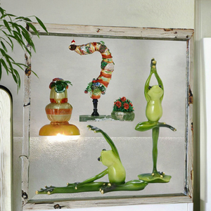 Mignon Mini Poly Résine <span class=keywords><strong>Grenouille</strong></span> Décoration Animal Thème Jardin Figurine Artisanat Charme pour Souvenirs et Cadeaux - Product Image 3