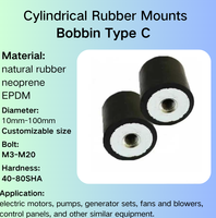 Amortisseur en caoutchouc M3 M4 M6 M8 M10 M12 M16, bloc silencieux, amortisseur de chocs, anti-vibration, support en caoutchouc