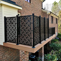 Paravents décoratifs extérieurs personnalisés EKOO en aluminium, écrans métalliques découpés au laser en acier pour balcon, garde-corps découpé au laser