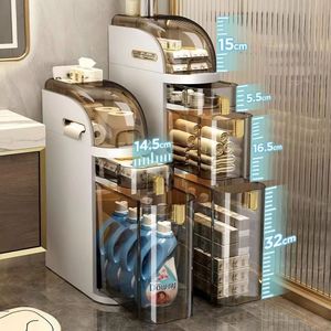 Organiseur de tiroirs en ambre avec portes coulissantes, armoire de rangement multi-niveaux pour bureau à domicile - Product Image 3
