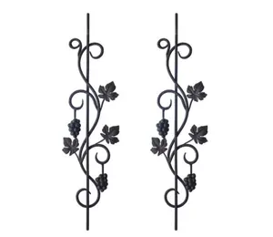 OUYA Ornamental Wrought Iron Outdoor Corridors Design Balusters with Grapes