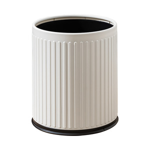 Cylindrical Plastic Waste <b>Bin</b> Open Indoor Use Light Green 3L Bathroom Kitchen Trash Can - Product Image 3
