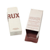 Boîte en carton personnalisée biodégradable auto-élevante faite à la main, petite, couleur unie, imprimée recto-verso, pour emballage cosmétique, crème pour le visage