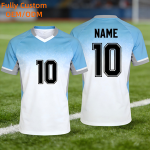 เสื้อฟุตบอลสำหรับผู้ชายเสื้อฟุตบอลแบบกำหนดเองแห้งเร็วเสื้อฟุตบอลบุรุษ - Product Image 1