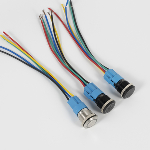 Bouton-poussoir d'arrêt d'urgence métallique IP65 12mm 16mm 19mm 22mm 25mm à tête champignon à verrouillage - Product Image 1
