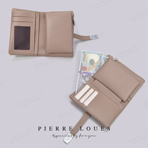 Monedero para Mujer Pierre Loues de 6 Pulgadas con Múltiples Ranuras para Tarjetas, Color Sólido, con Cierre de Letra, para Uso Diario - Product Image 4