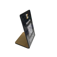 Impression personnalisée Étiquette acrylique de haute qualité Affichage de menu sans fil Support de robinet NFC pour restaurant
