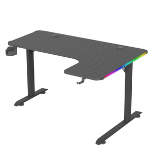 Beisijie meubles d'occasion de bureau à domicile <span class=keywords><strong>PC</strong></span> de jeu en forme de L utilisé table de jeu de table d'angle droit de couleur noire avec rvb - Product Image 2