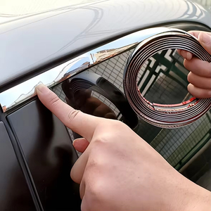 Piastra di protezione del bordo del nastro Anti-collisione con griglia per paraurti per Auto adesivo adesivo con rivestimento cromato per modanatura Stickers Stickers - Product Image 4