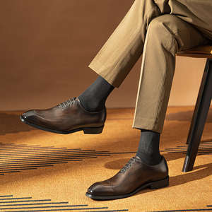 รองเท้าอ็อกซ์ฟอร์ดผู้ชายสุดหรูทำมือปี 2025 - รองเท้าหนังทรงหัวเหลี่ยมสำหรับธุรกิจ งานทางการ  แบบยกสูง  สำหรับฤดูใบไม้ร่วง  ผู้ผลิตขายส่ง - Product Image 5