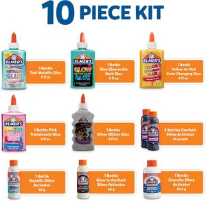 Kit de Slime Elmer's Celebration, 12 Colores, Plástico, Suministros Completos para Slime, Activadores de Slime Líquido Mágico Surtidos, Arcilla de Colores - Product Image 2