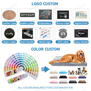 OEM ODM Extra Comfort Cozy Portable Handle Pet Mat Washable Machine Solid Pattern Modern Dog Bed Water Resistant for Winter - Product Image 5