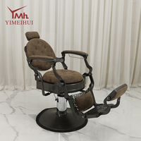 Chaise de barbier confortable de style vintage, moule fait maison, chaise de beauté vintage à cheveux gras, chaise de barbier