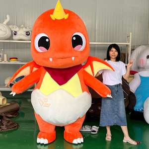 Chama Dinossauro Mascote Unisex <span class=keywords><strong>Mascot</strong></span> Costume Carnaval para Cosplay e Festa Cartoon Costume Espuma Esculpida Mascotes Dos Desenhos Animados - Product Image 2