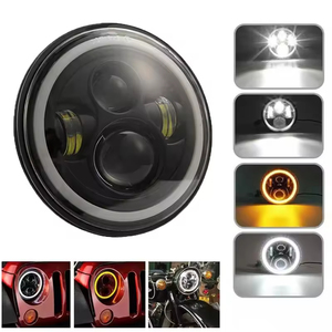 Faro LED Mabos 5.75 al por Mayor para Harley Davidson <span class=keywords><strong>883</strong></span> Dyna Sportster Softail Street 24v DRL 6000k Luz Blanca 72W Universal - Product Image 2