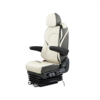 Siège conducteur YSR 714-1P à suspension pneumatique réglable de luxe et robuste pour véhicule utilitaire, autocar et bus