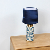 Lampe de chevet en porcelaine avec motifs de fleurs, style chinois classique, éclairage de bureau, pour table, hôtel