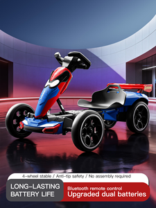 Auto Elettrica per Bambini a Quattro Ruote di Alta Qualità, Giocattolo Cavalcabile in Plastica con Avvio a Pulsante, Stile Cartone Animato Spider-Man, G-kart Tigerkidjoy - Product Image 6