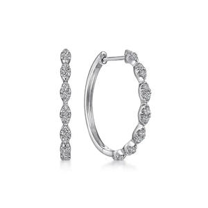 Pendientes de Aro de Oro Blanco E3143 para Mujer, Clásicos con Cristales de Imitación, Joyería de Fiesta, Material de Aleación, Corte Brillante Redondo - Product Image 6