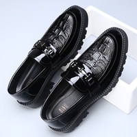 Mocassins à enfiler pour hommes, chaussures en cuir décontractées et habillées grandes tailles, confortables, respirantes, rehaussantes et tendance