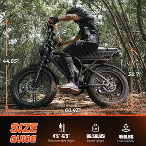 จักรยานไฟฟ้า R9 Ultra 250W แบตเตอรี่คู่ ระยะไกล ระบบกันสะเทือนเต็มรูปแบบ สไตล์มอเตอร์ไซค์ สำหรับผู้ใหญ่ - Product Image 3