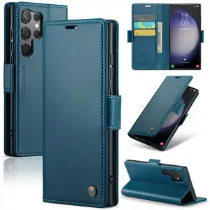 Wallet Case for iPhone 15 pro max 14 13 12 11 7 8 plus xs with Soft TPU Hard PC Leather Back Cover for Samsung S24 Case