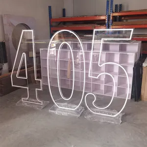 美丽的亚克力选框字母数字点亮大4英尺霓虹Rgb婚礼道具