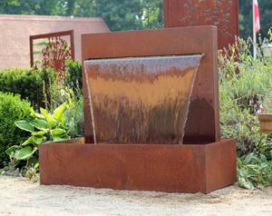 Fuente de Agua Decorativa de Acero Corten para Jardín o Patio Trasero, Cascada de Pared - Product Image 4